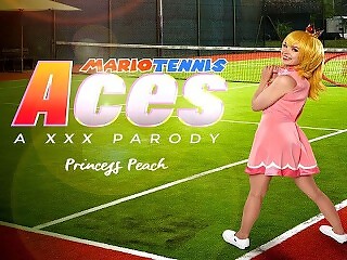 Blonde Teen Lilly Bell as PRINCESS PEACH Wants To Be MARIO TENNIS ACE VR Porn