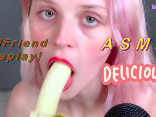 ASMR- Girlfriend Experience With Banana Sucking