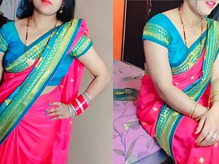 Red Saree Indian desi housewife ki Sexy Saree Utar diya fir chudai chalu kar Diya