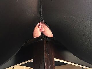 Iwetmyplanties Humping Chair and Squirting in Crotchless Yoga Pants until Orgasm