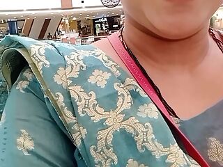 Sangeeta goes to mall unisex toilet and gets horny while pissing and farting (Telugu audio) 