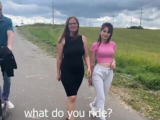 casual meeting on the street, ended with cum in pussy MILF