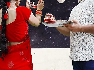 Karva Chauth Special: Newly married priya had First karva chauth sex and had blowjob under the sky with clear Hindi 