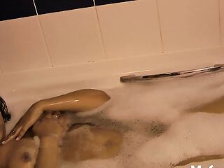 Horny Rupali Bhabhi In Bath Tube Taking Hot Water Shower With Dirty Hindi Sex Chat