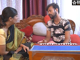 Naughty Student Antim Flirts with his Music Teacher For Hardcore Fuck ( Hindi Audio )
