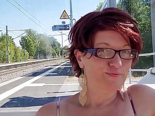 Public SQUIRT and BLOW and PISS at the Trainstation