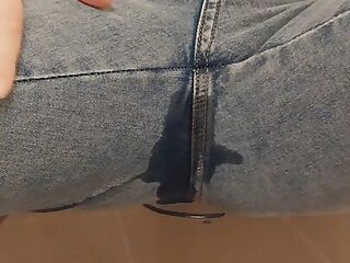 She pees in her jeans and makes him excited 