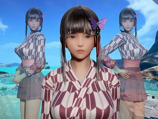 AI Shoujo Japanese beauty Akira in realistic 3D animated sex with multiple orgasms UNCENSORED