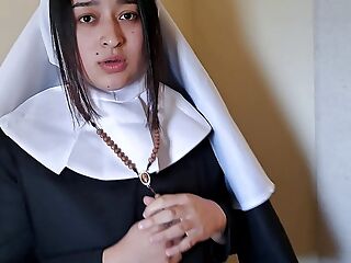 Sexy nun sins for the first time