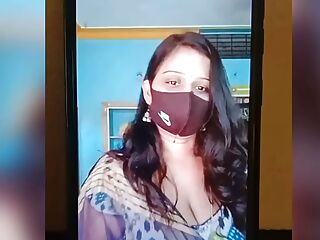 Telugu aunty video call for step brother dirty talking with boobs showing sucking 