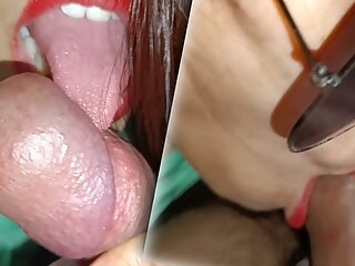 Best Blowjob Ever in the porn industry by indian bhabhi  Red lipstic blowjob