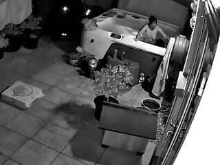 British cheating milf joins stepson in hot tub and rides him 
