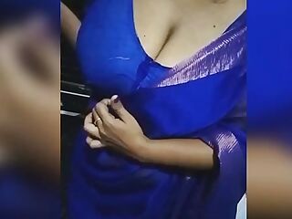 Telugu horny sailaja hot bigboobs show natural tights with dirty talking in Telugu 
