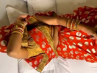 Newly married indian wife giving blowjob and handjob to her husband