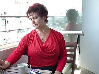 Horny shaking mature mom tits fucked after work