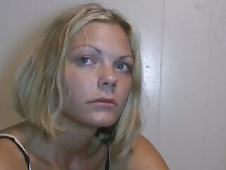 Miserable Whore Blonde Sucks N Fucks Dummy Dick in Filthy Ass Trailer After Yapping Awfully Well!