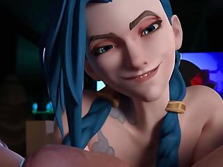 League of Legends - Night Time TV with Jinx (Nude Version) (Animation with Sound)