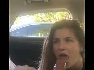 POV sloppy bj in Walmart parking lot middle of the day