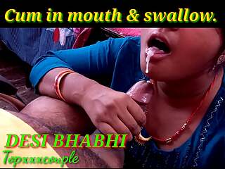 Indian Cum in mouth & swallow. 