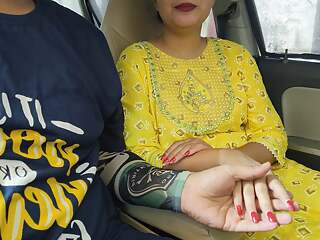 First time she rides my dick in car, Public sex Indian desi Girl saara fucked very hard in Boyfriend's car 