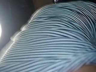 Stepmom jerking off makes her stepson finish off with her beautiful and rich ass 