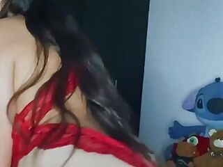 Latina Stipteases and teases her cute little pussy