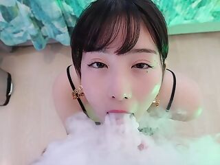 Smoking Hot Blowjob! Sexy and Dreamy Vaping and Sucking Cock!