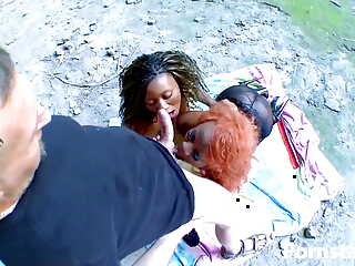 Interracial Threesome With Nancy Hot and Naomi Lionness