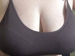 Big Tits popping out of bra