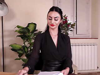 Hot Applicant Goddess Ambra Seduces the Boss to Get Hired