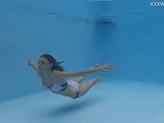 Windy weather swimming pool session Hermione Ganger