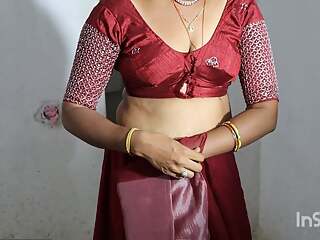 mom exchanging saree and relaxing 
