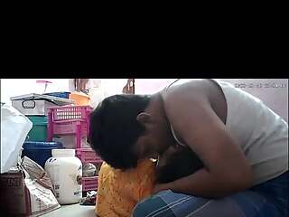Indian wife romantic kissing ass 
