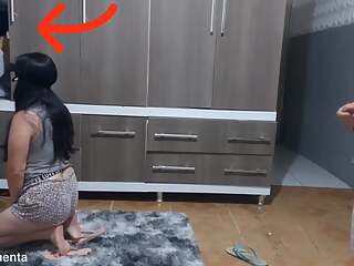 cheating blindfolded wife with my friend in the wardrobe