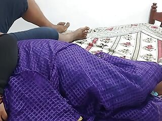 Desi Tamil stepmom shared a bed for her stepson he take over advantage and hard fucking