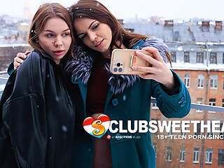18yo Lesbians Sirena and Lana Rose from selfie to orgasm at ClubSweethearts