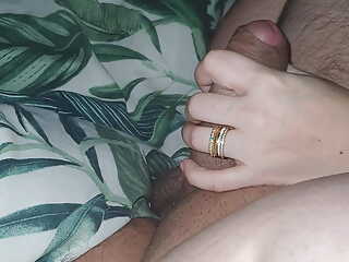 Step son dick asslep while step mom Touching him gently 