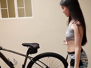 Her stepfather finds Laura in her pajamas tight on his bicycle, and decides to teach her how to ride a bike, but then he decides