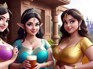 AI Generated Uncensored 3D Anime Disney Princess Images Of BBW Indian Women