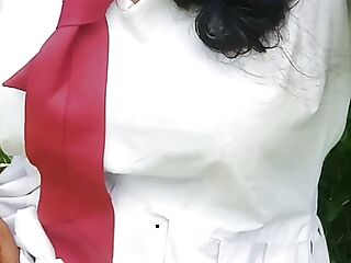 Srilankan school girl outside sexy video.asian college girl hot seen, village school girl  showing her sexy with her uniform.sex