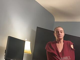 Step mom teasing with her boobs and ass and then decided to suck the cum out of him