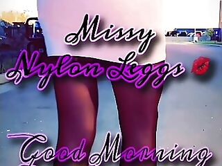 Missy Nylon Leggs - Good Morning Pantyhose Tease