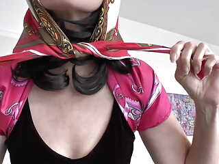 Beautiful Silk Headscarf Fashion Show Clip