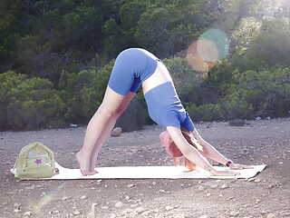 Outdoor Forest Yoga with Happy Baby Pose!