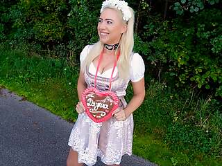 The most perverted OKTOBERFEST WHORE Bavaria's AO 3LOCH fucked! XXL FACIAL + PISS