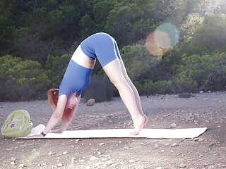 Outdoor Forest Yoga with Happy Baby Pose!