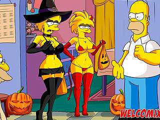 Halloween night with sex - The Simptoons