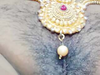 Desi bhabhi in full mood fingering with almond oil in the bedroom