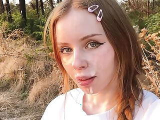 Gentle Blowjob at Sunset From a Beautiful Russian Blonde