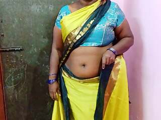 desi tamil beautiful wife saree changing video